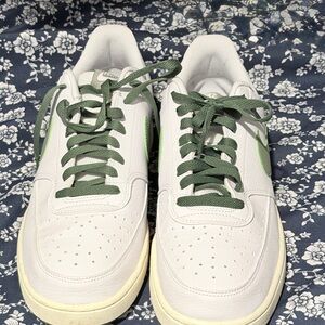 Nike White and Green Men's Sneakers
